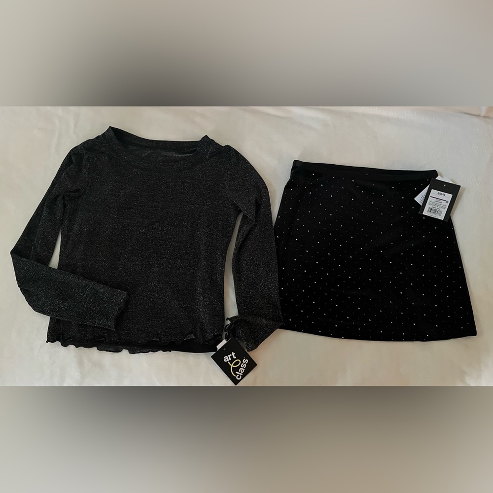 Art Class Sparkling Black Ensemble Outfit Girl 6/7